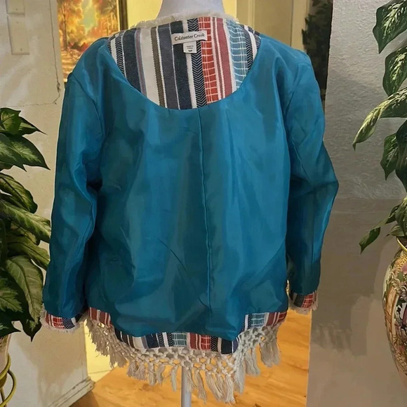 Coldwater Creek multi color stripes open Cardigan W’s size 12/P - Picture 13 of 13